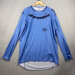 Alpinestars Supertech Jersey Mens XL Blue Racewear Motocross Professional Gear
